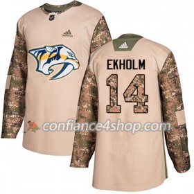 Adidas Maillot de Hockey Nashville Predators Mattias Ekholm 14 2017-2018 Camo Veterans Day Practice Authentic - Homme